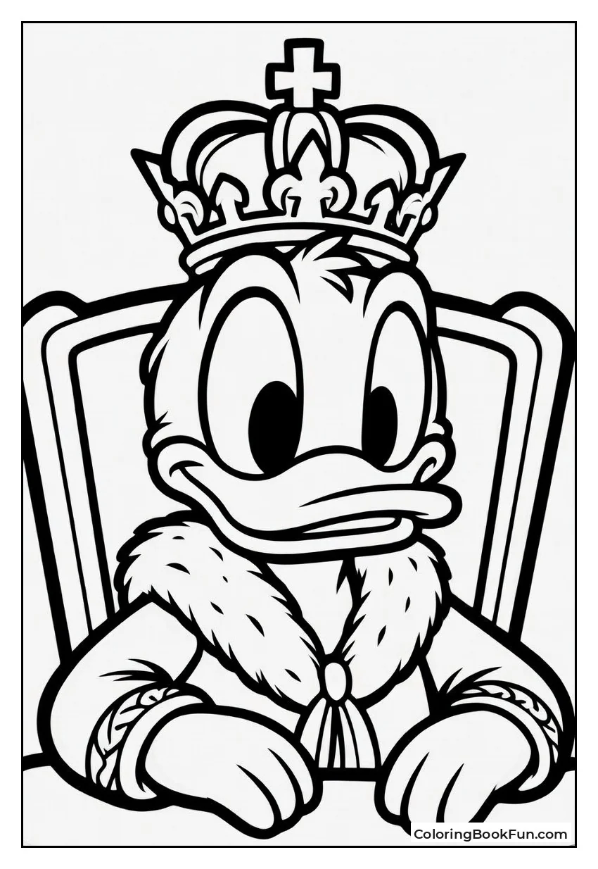 King Donald Sits on Throne