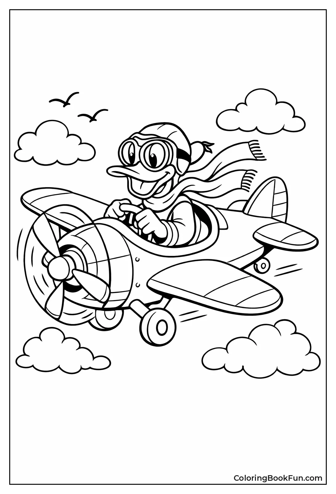 Pilot Donald Flies Plane through Clouds