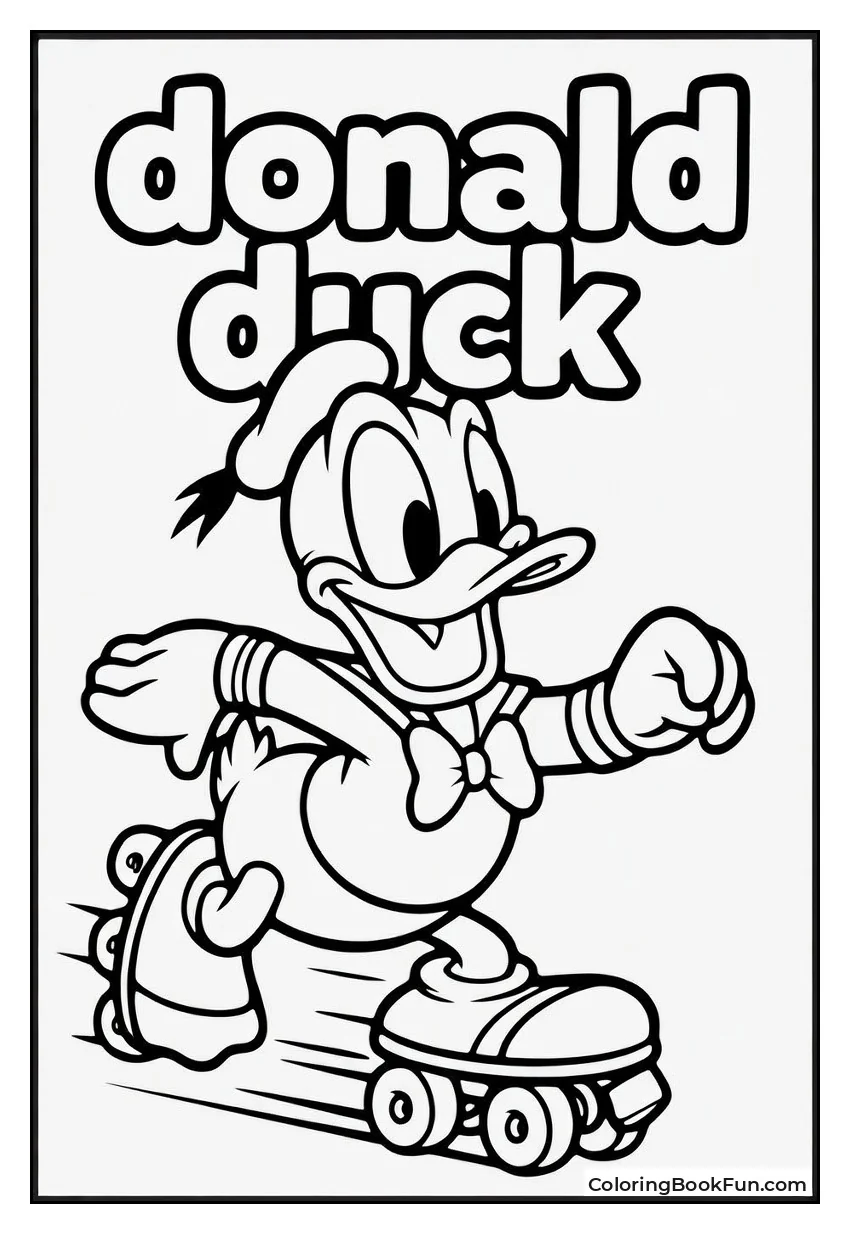 Donald Speeding on Skates