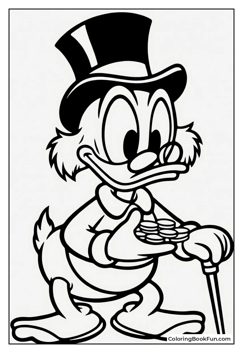 Uncle Scrooge Counts His Coins