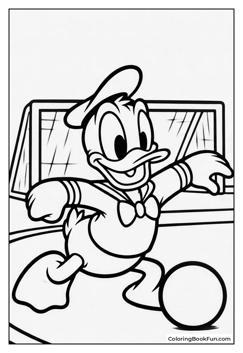 Donald Kicking Soccer Ball