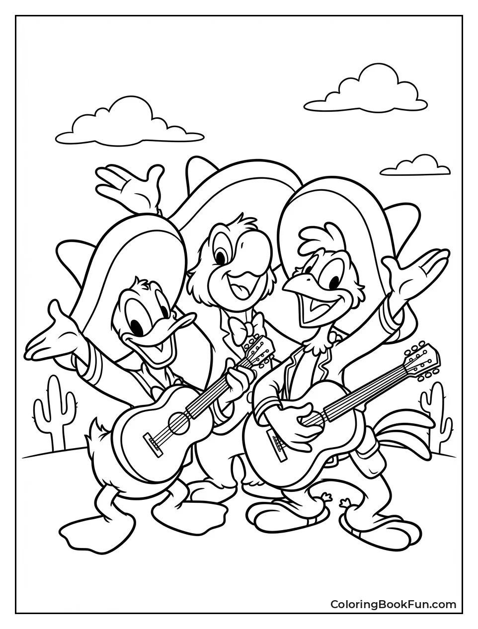 Donald Sings with Caballeros in Sombreros