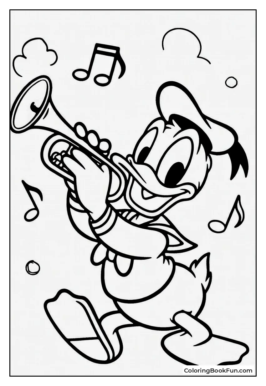 Donald Plays Swirling Trumpet Notes