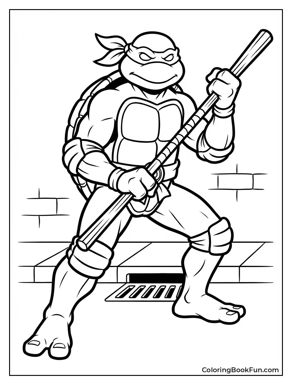 Donatello Wields His Bo Staff