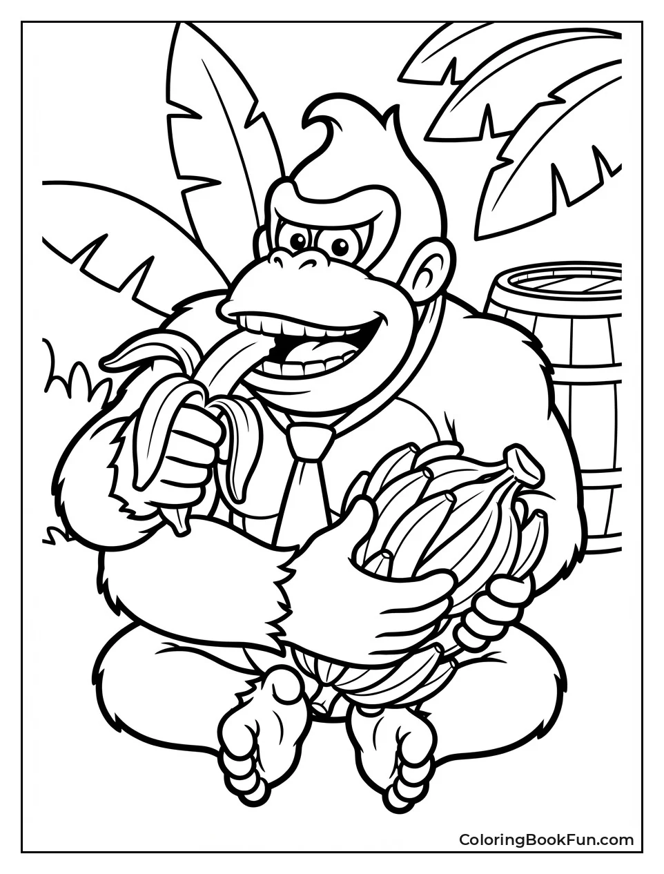 Donkey Kong Munches Banana Bunch