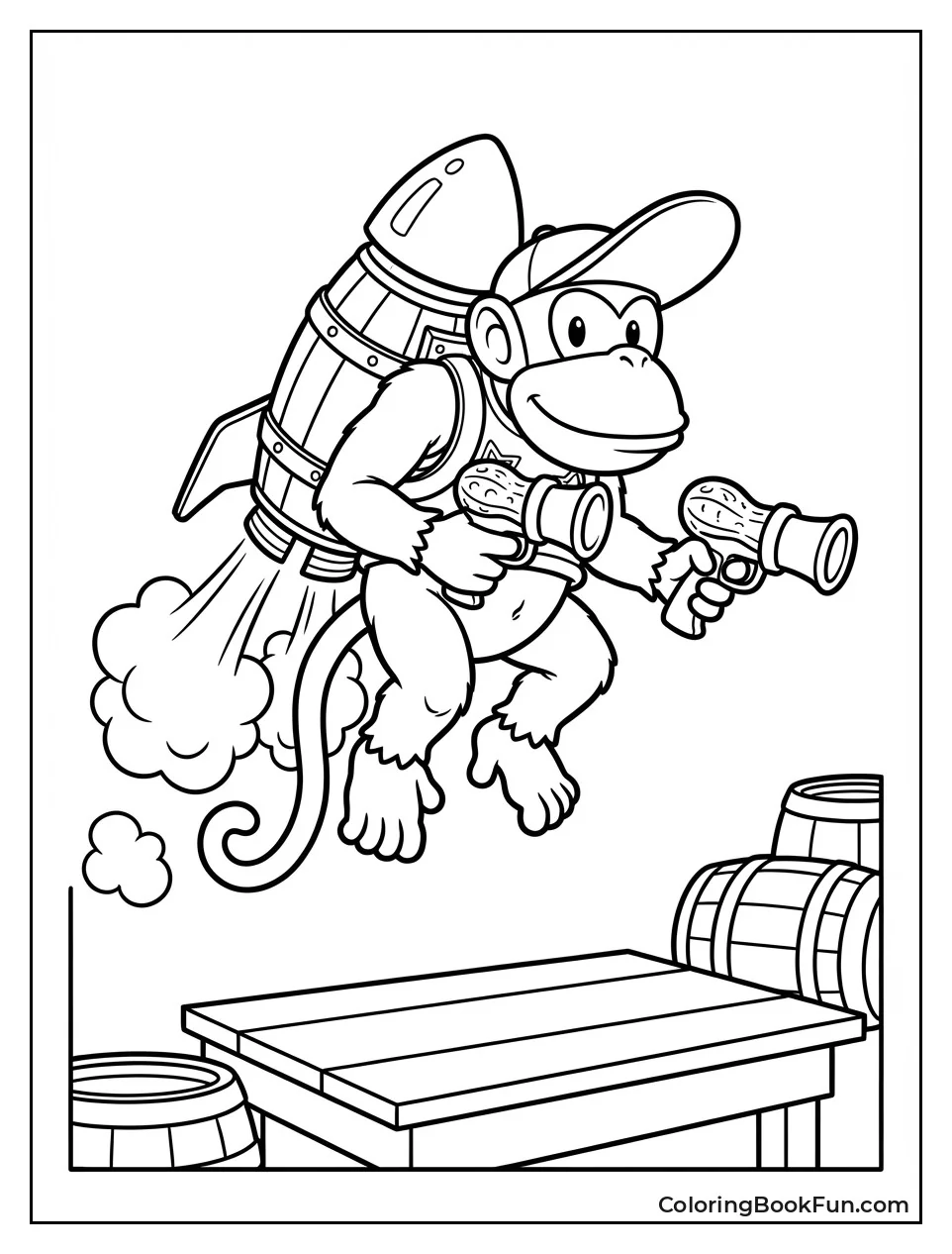 Diddy Kong Jets in Barrel