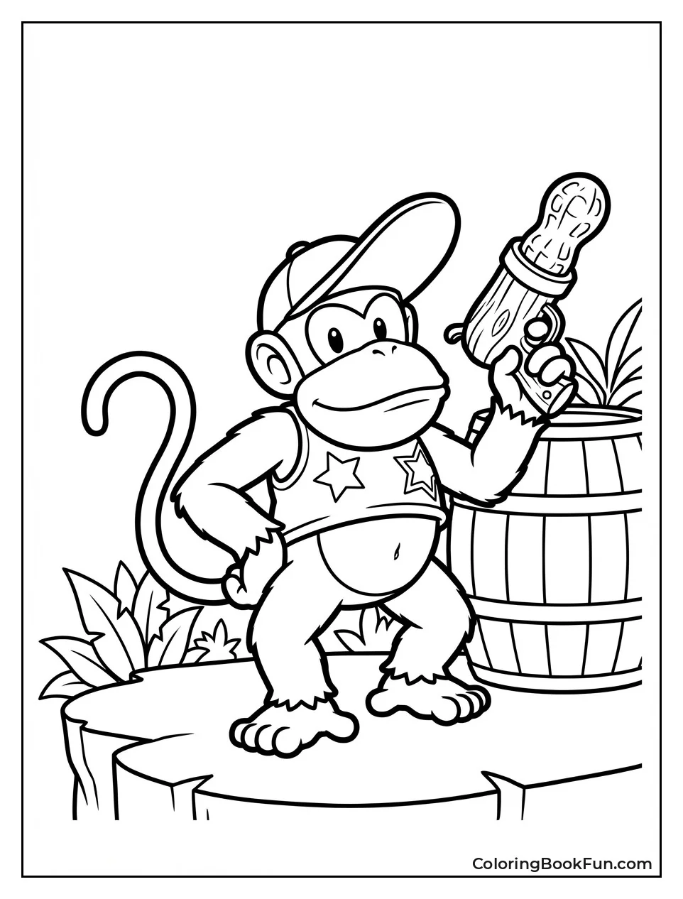 Diddy Kong Poses with Popgun