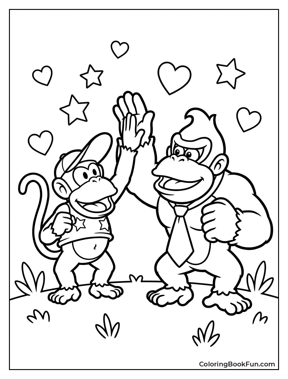 Donkey Kong High Fives Diddy