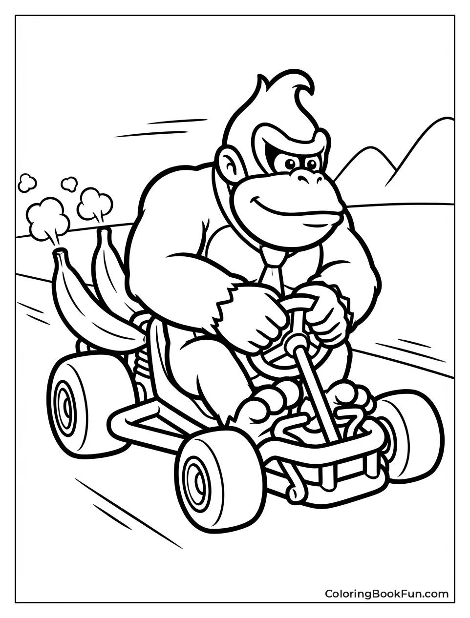 Donkey Kong Drives Speedy Kart