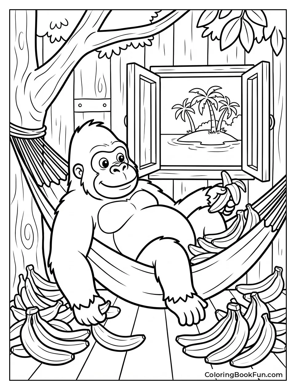 Donkey Kong Chills in Treehouse