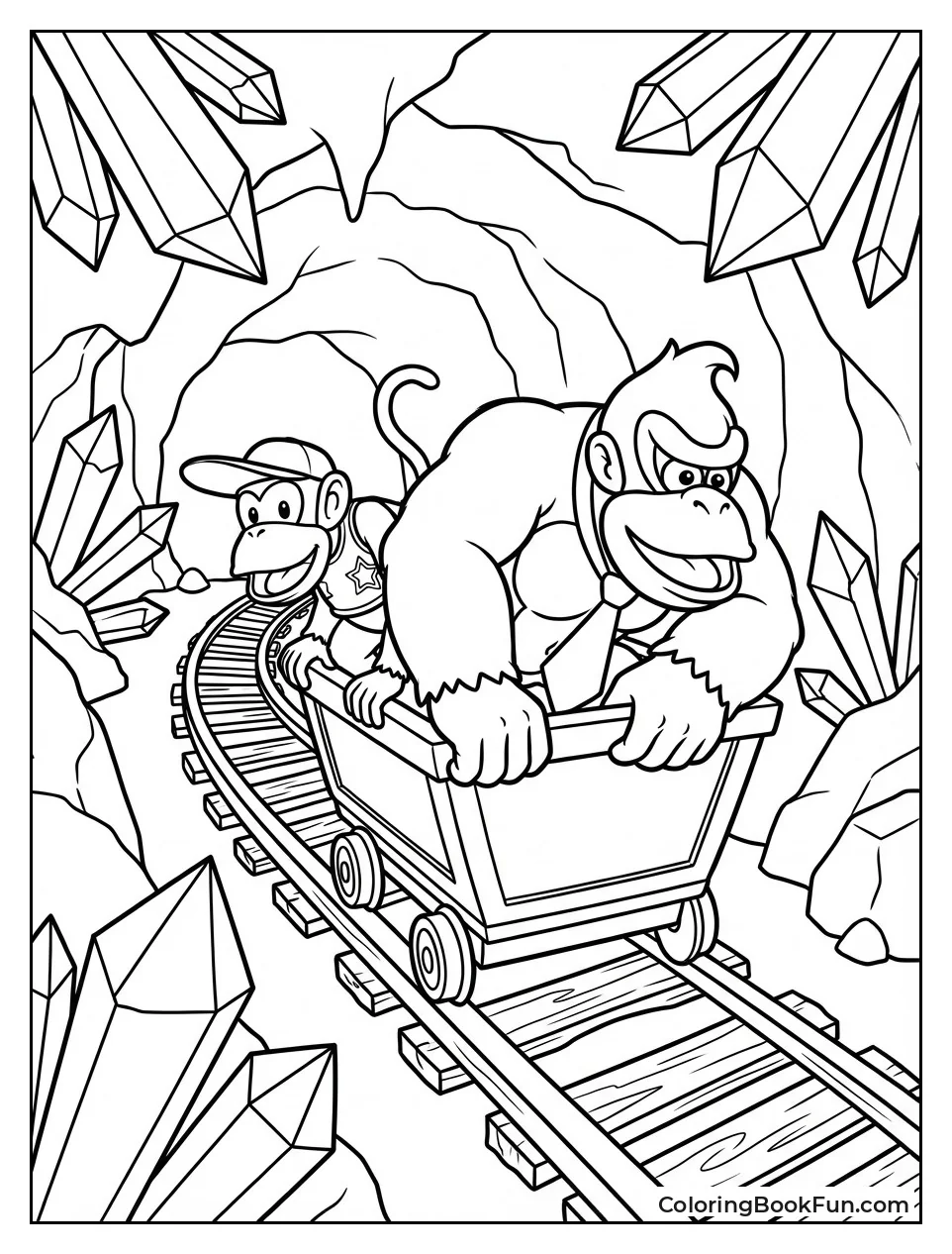 Donkey Kong Rides Mine Cart