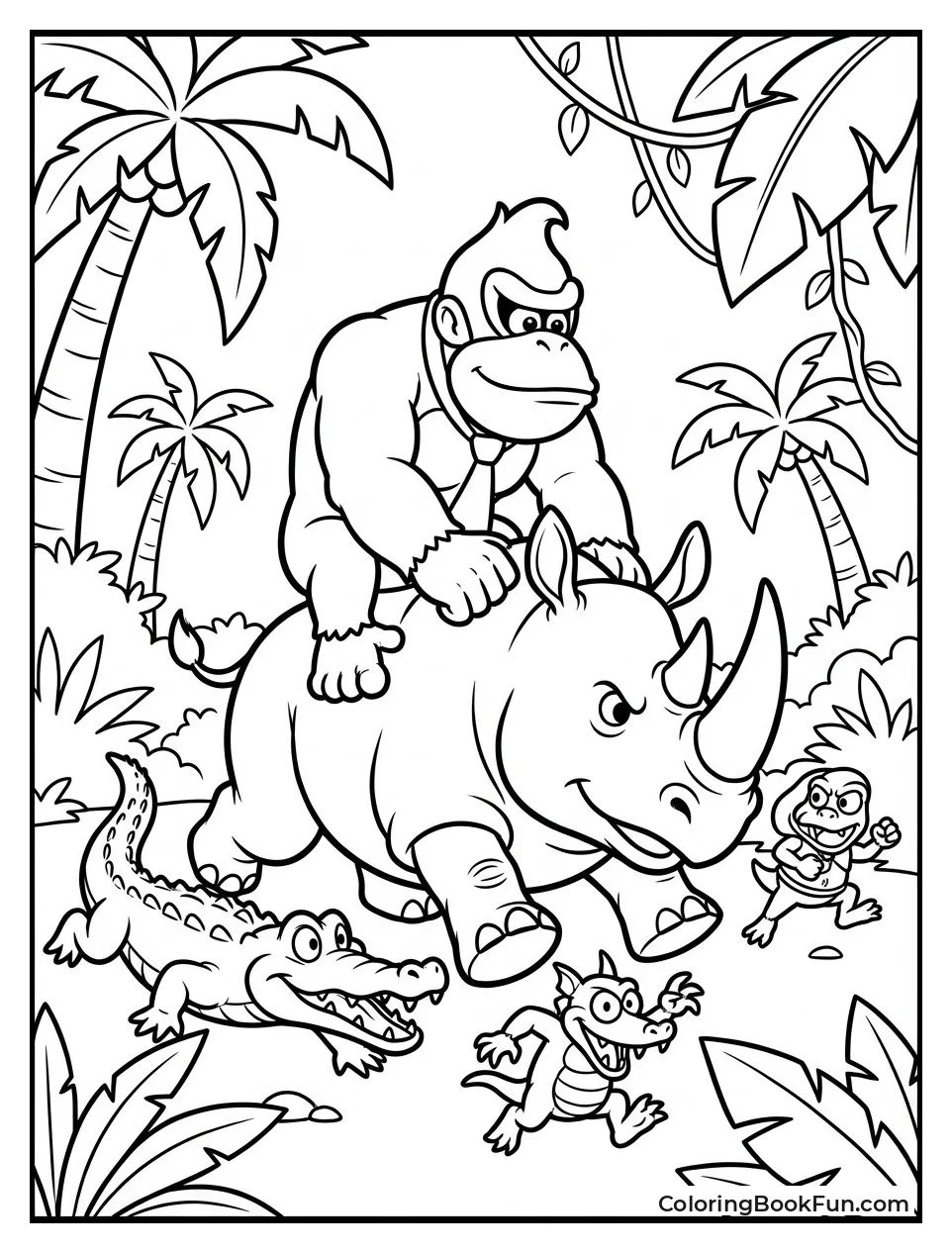 Donkey Kong Charges on Rambi