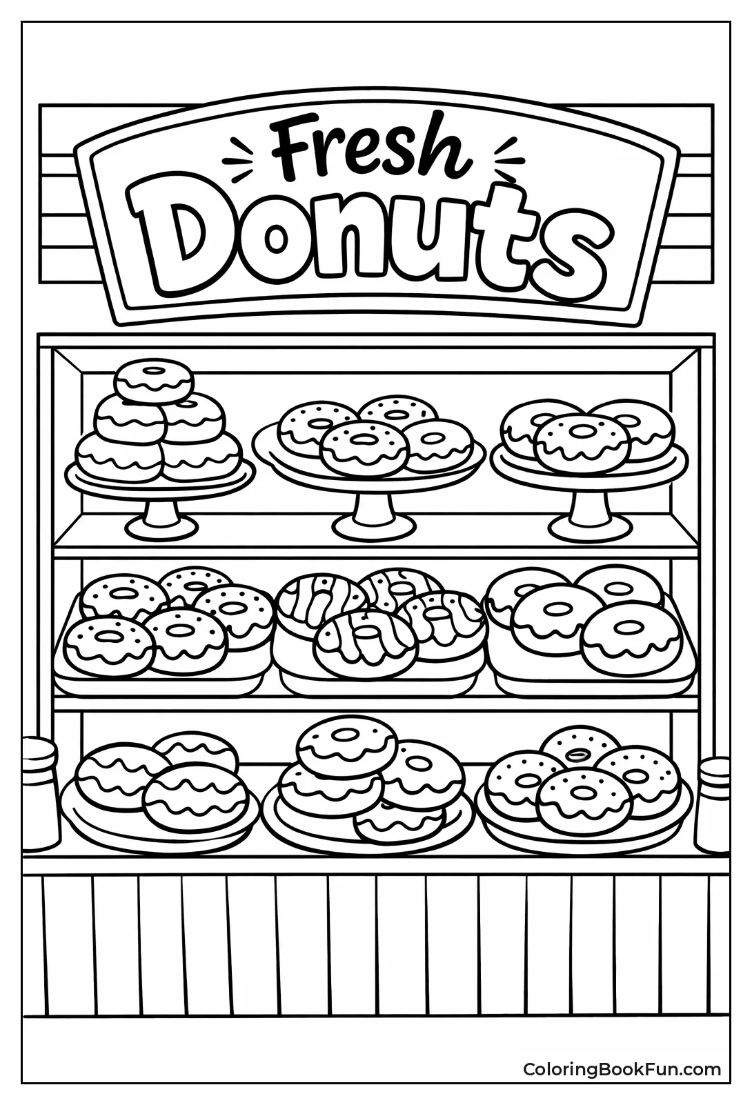 Glass Case of Donuts