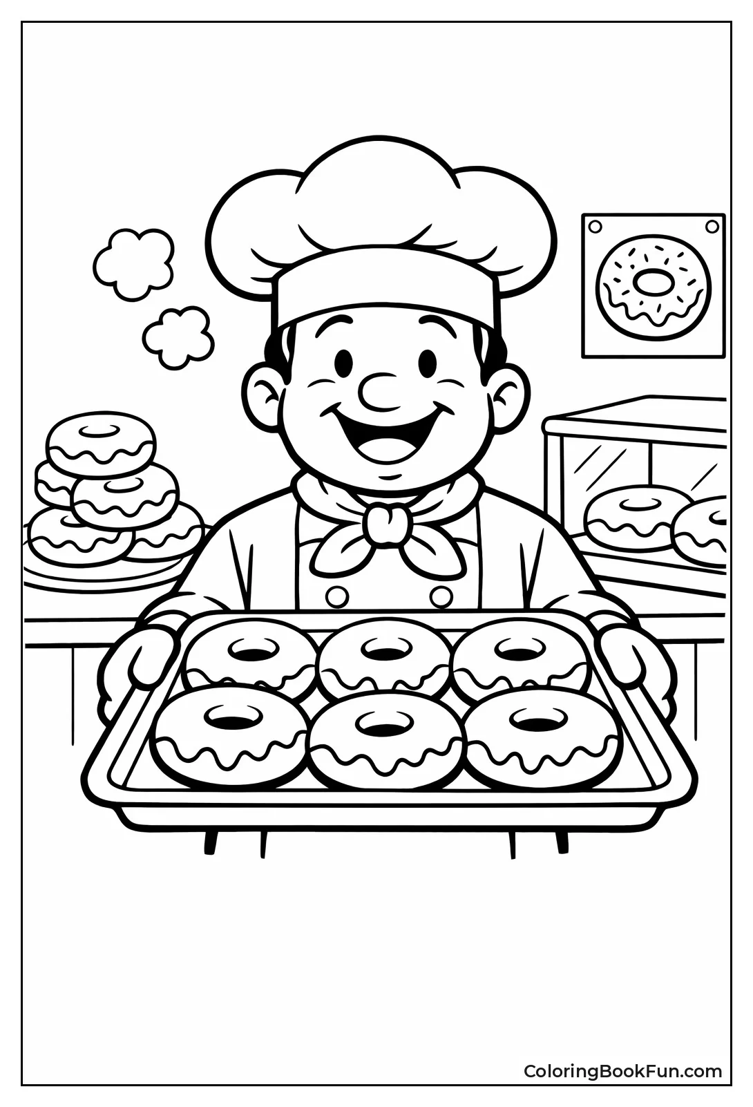 Chef Holding Donut Tray