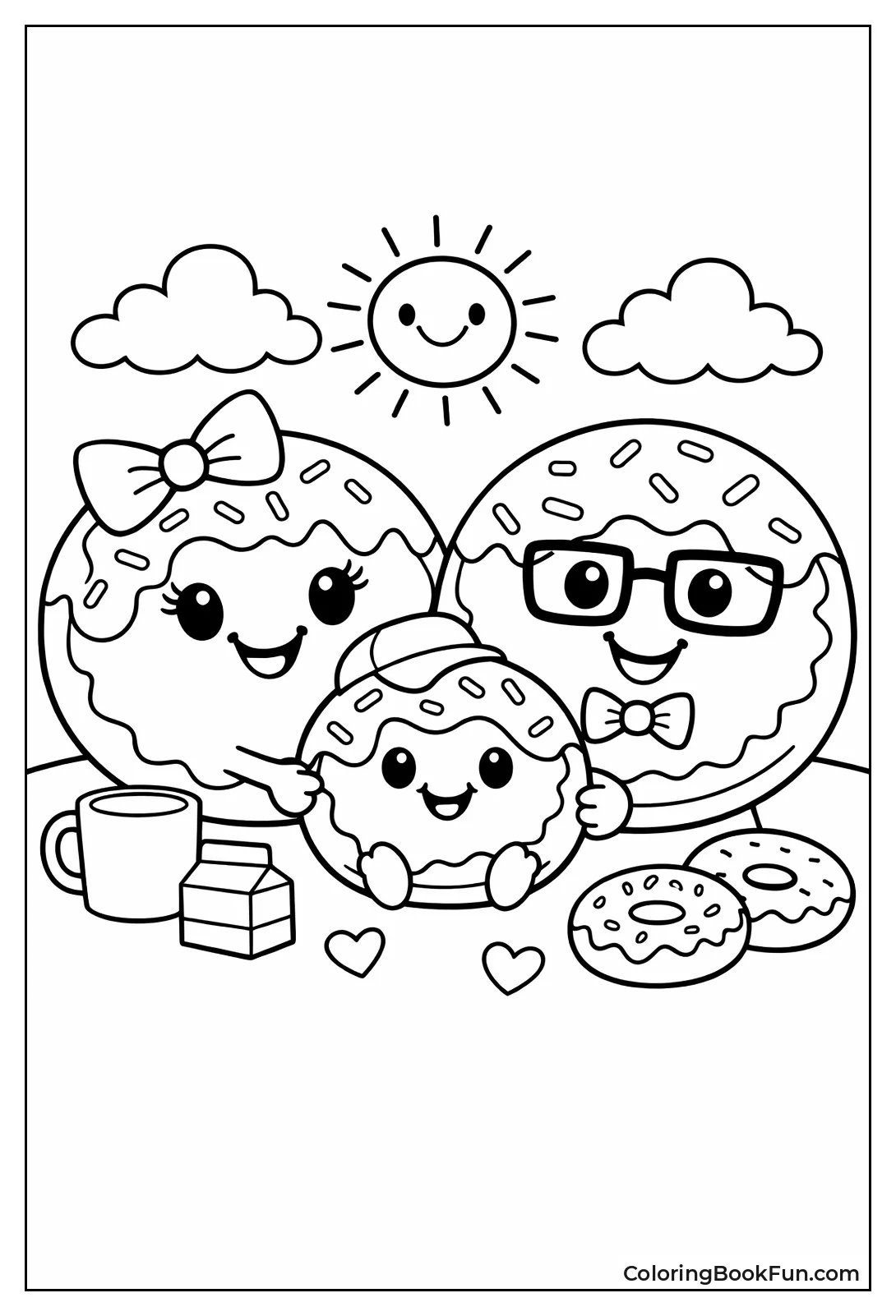 Happy Donut Family Pose