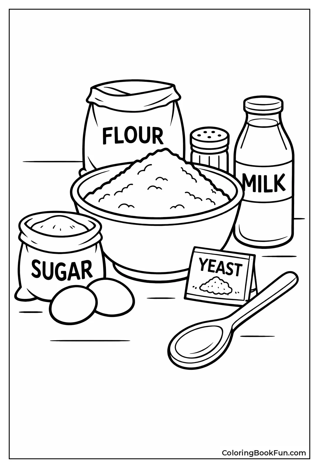 Bowl of Donut Ingredients
