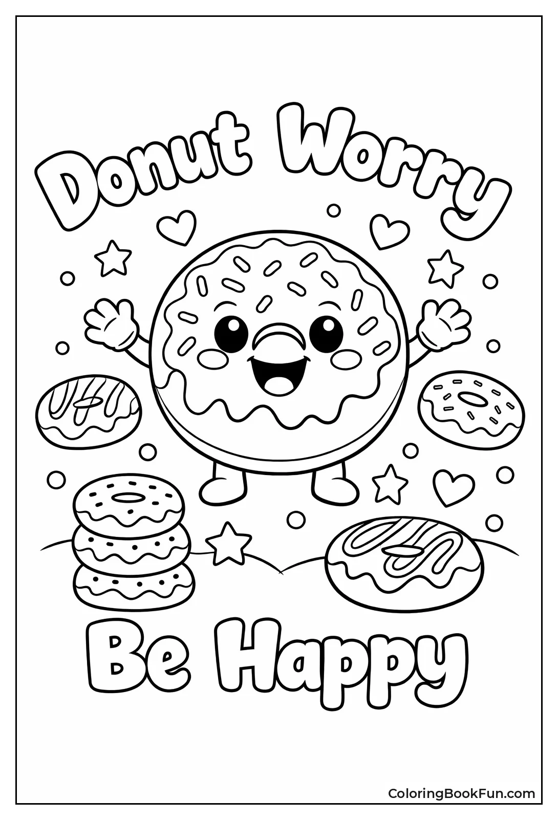 Donut Worry Happy Words
