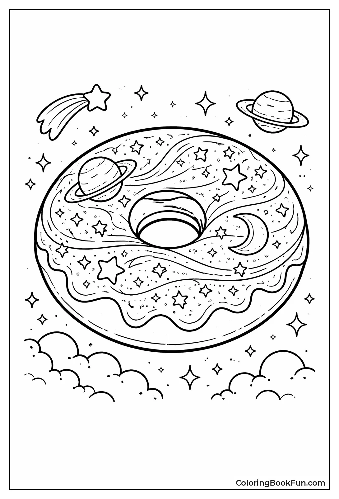 Galaxy Swirl Glaze Donut