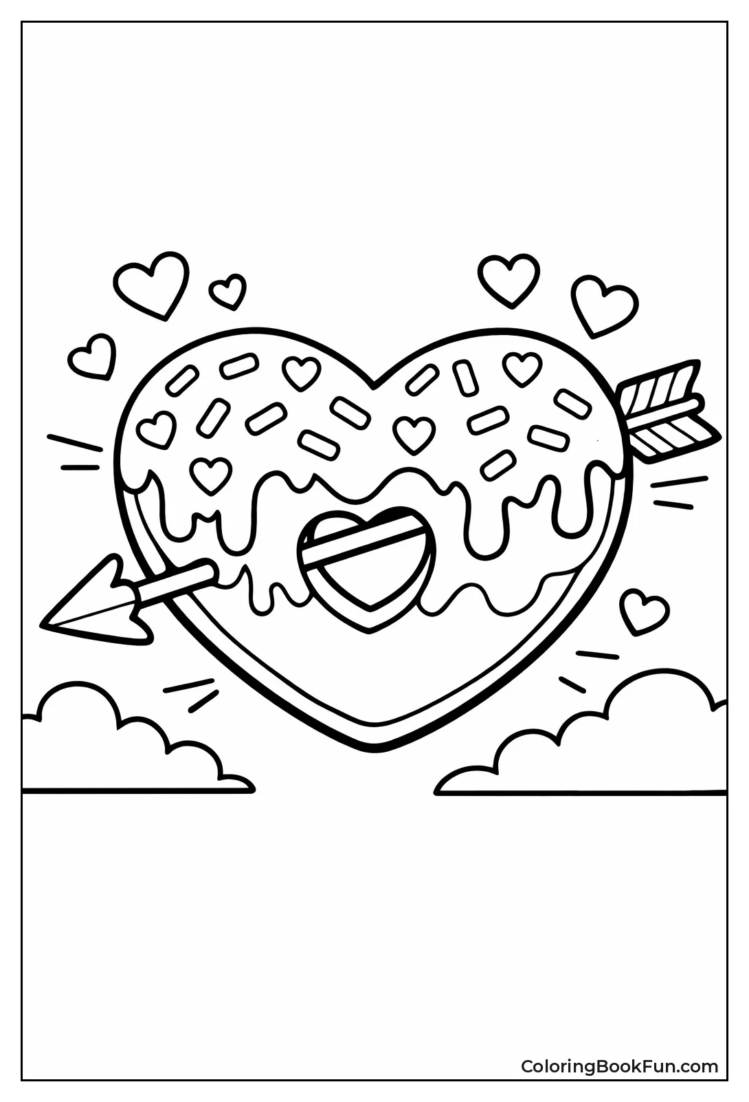 Heart Shaped Pink Donut