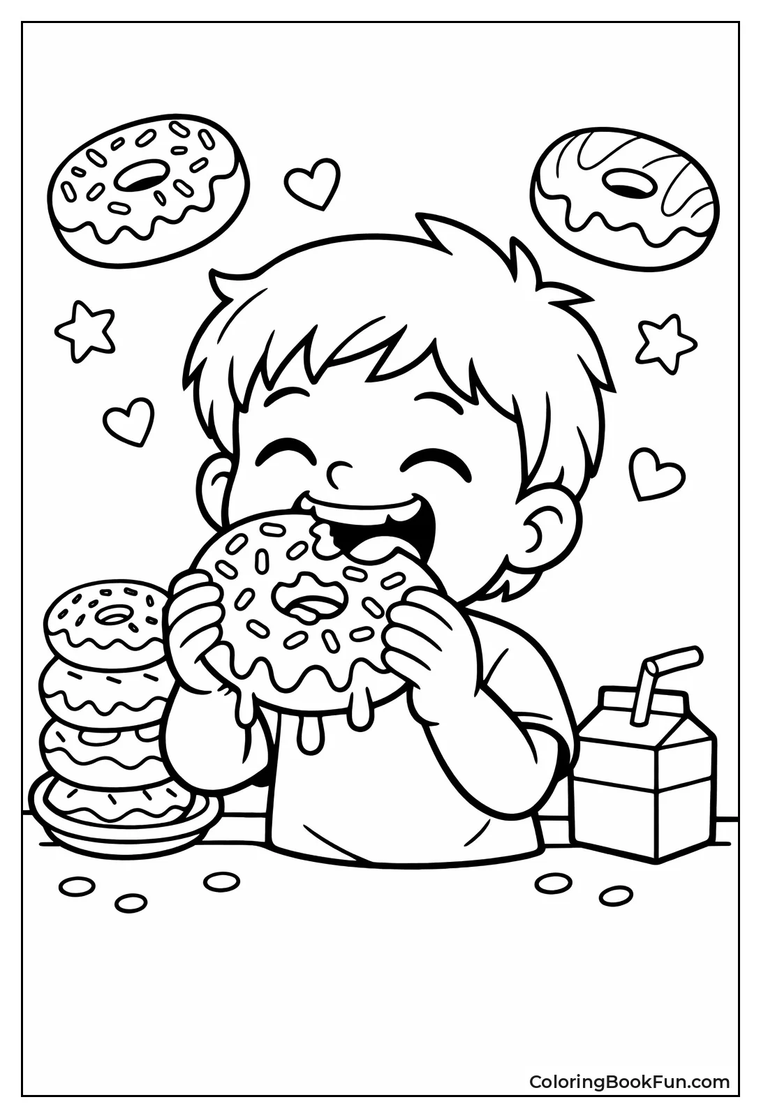 Kid Biting Big Donut