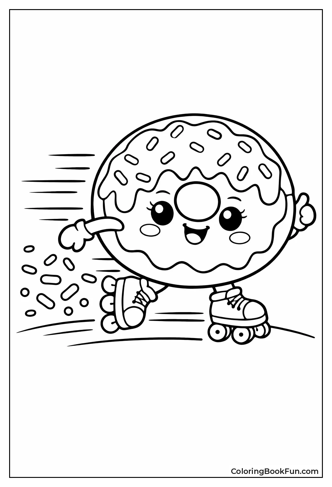 Roller Skating Fast Donut