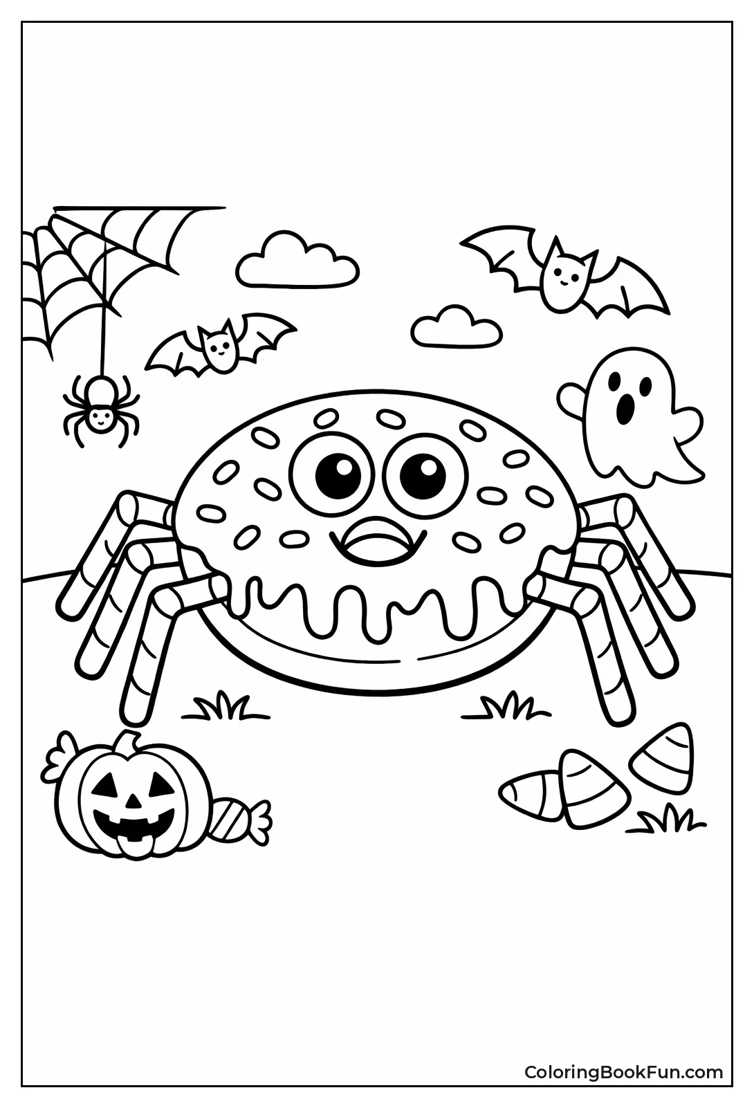 Spider Legged Halloween Donut