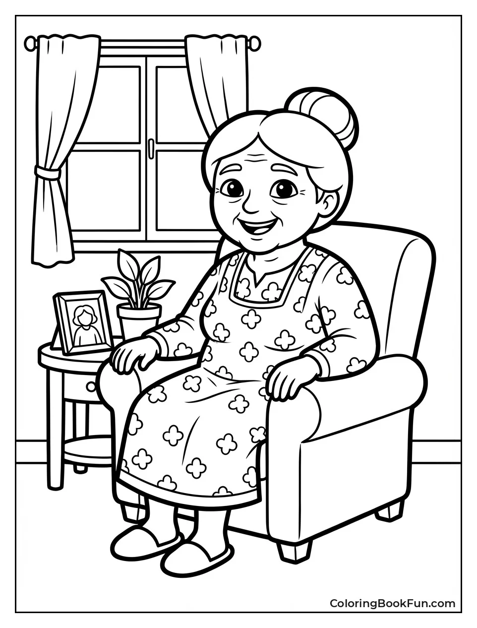 Abuela Smiles in Home