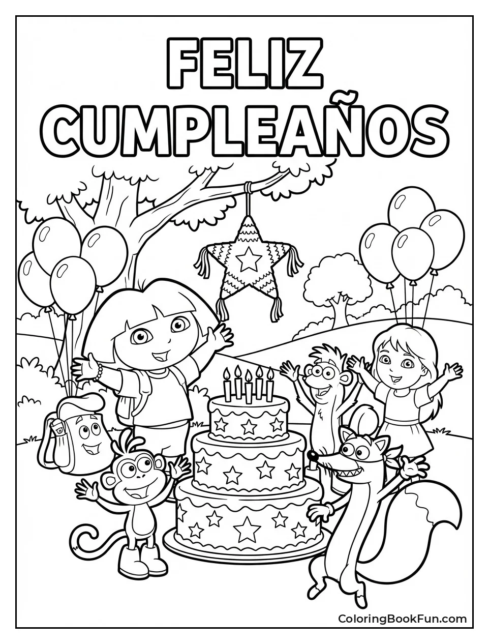 Friends Party with Piñata