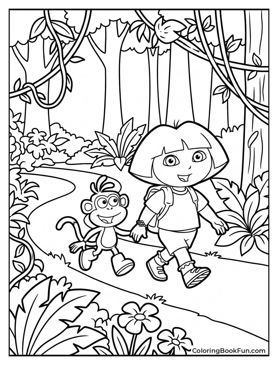 Dora Walks Jungle Path