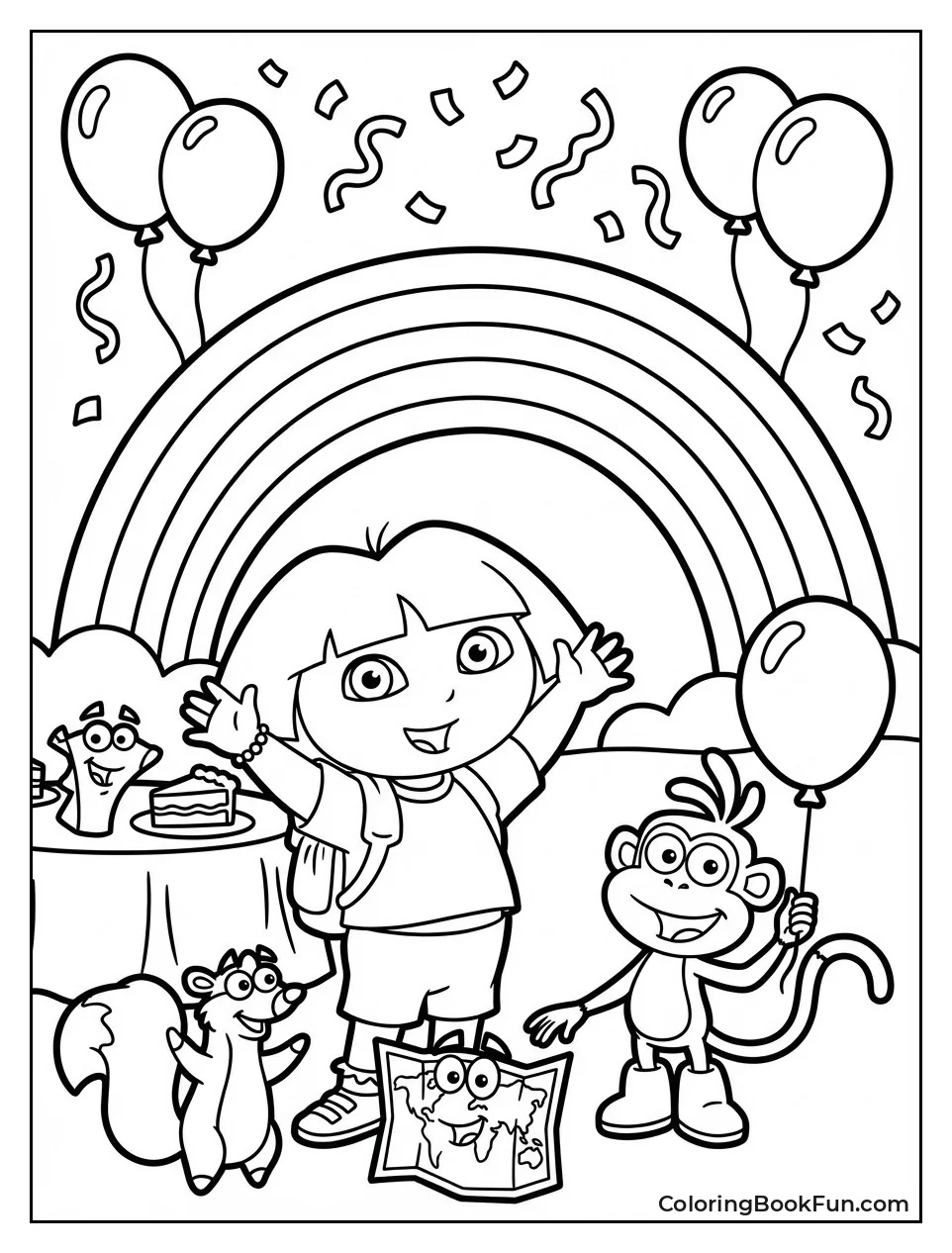 Friends Gather under Rainbow