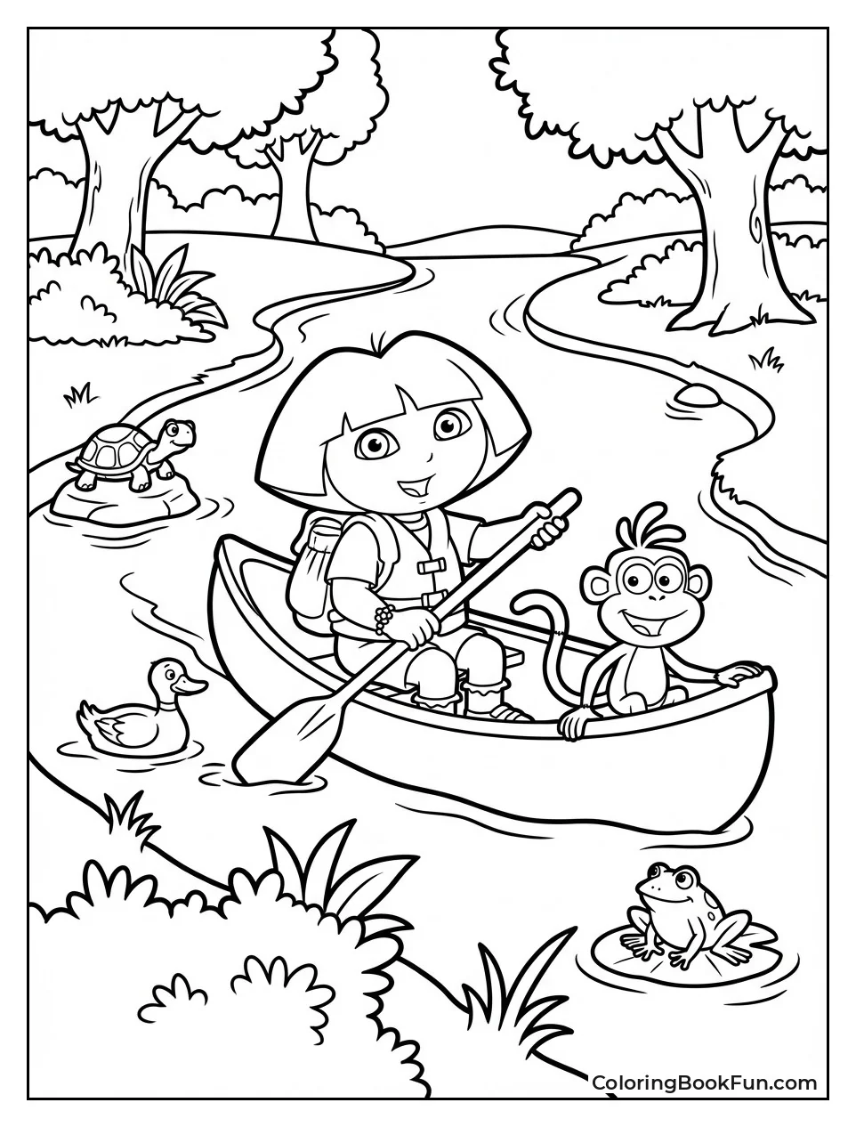 Dora Paddles River Boat