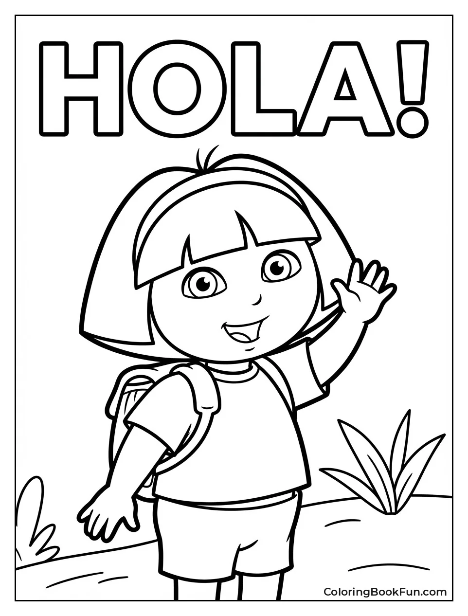 Dora Waves Hello Smiling