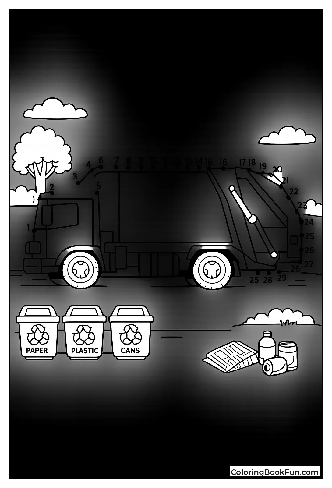 Dots Make Recycling Truck Picture