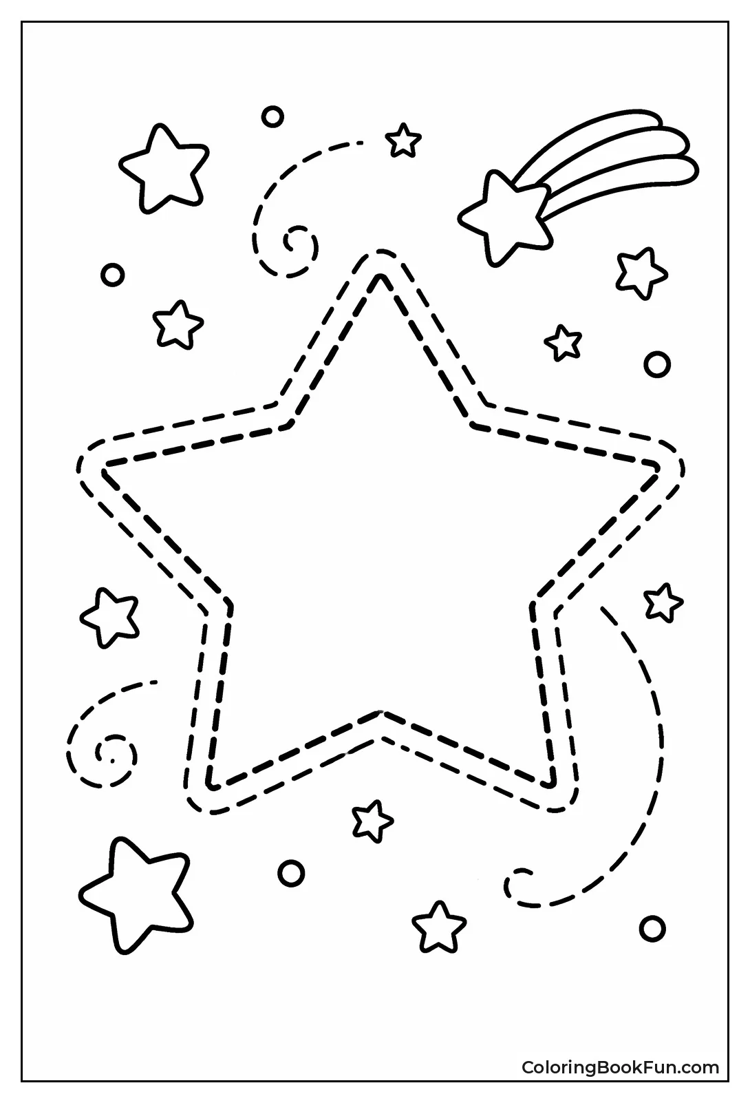 Dotted Line Cut Star