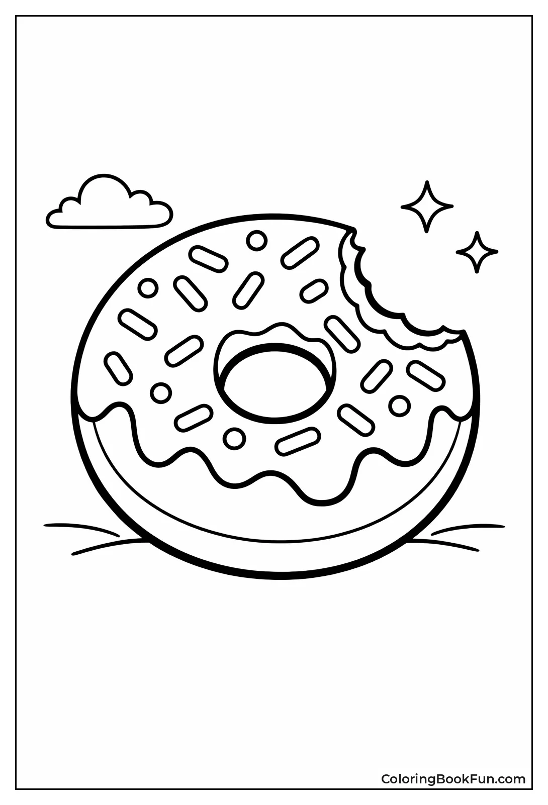 Doughnut with Colorful Sprinkles