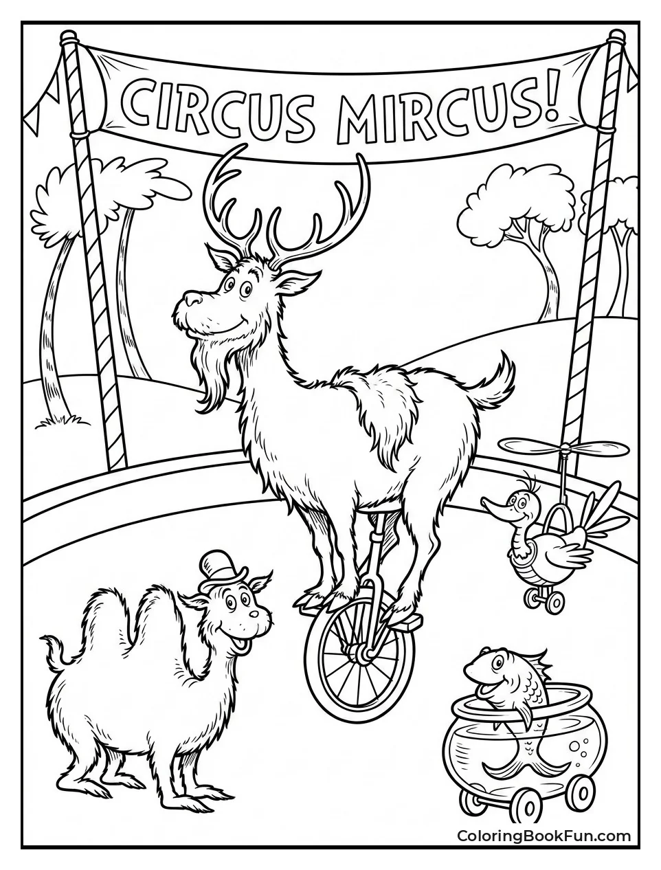 Bearded Deer in Circus