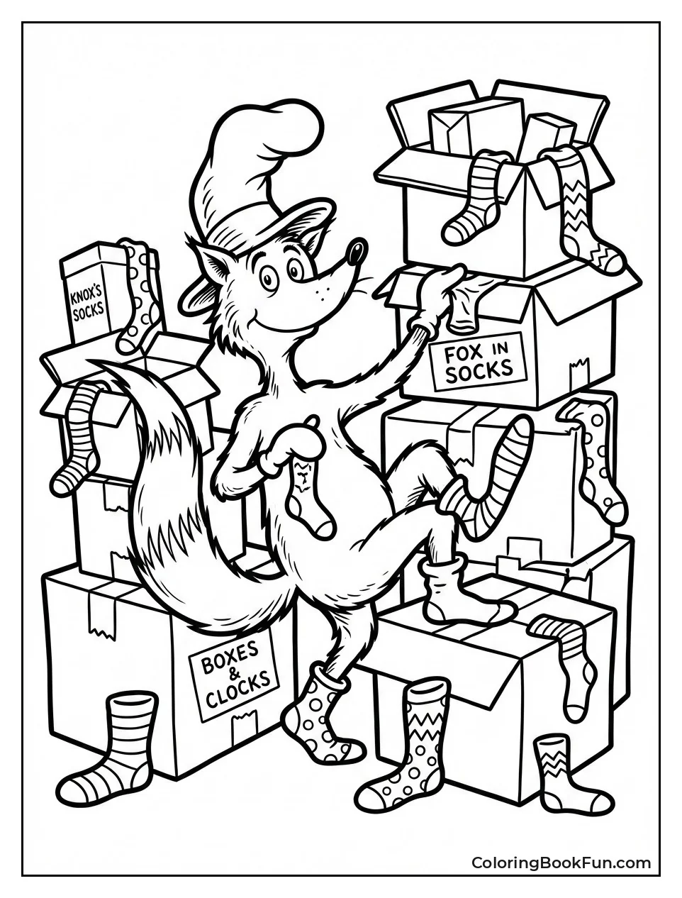 Fox Plays with Socks