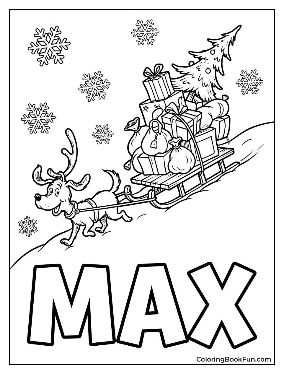 Max Pulls Giant Sled