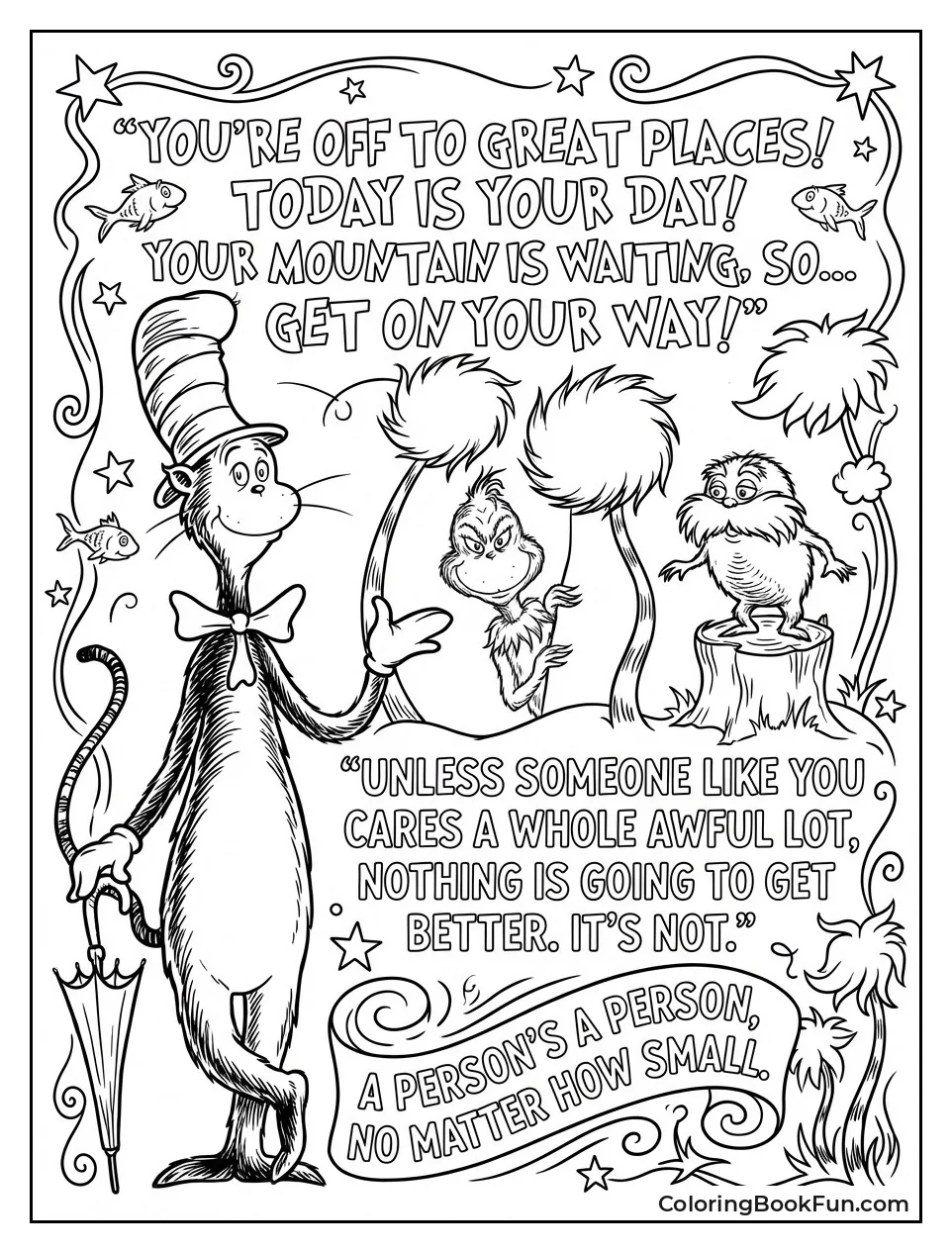 Seuss Quote with Fun Drawing