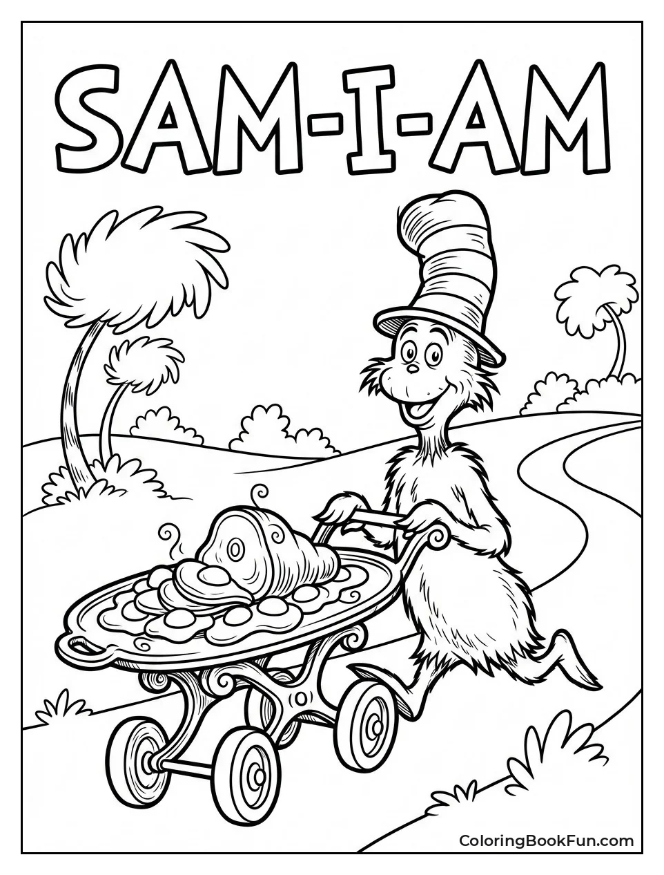 Sam Pushes Green Eggs