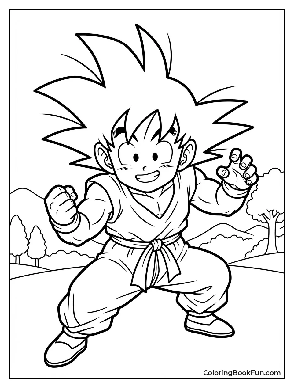 Goku Grins Ready for Adventure