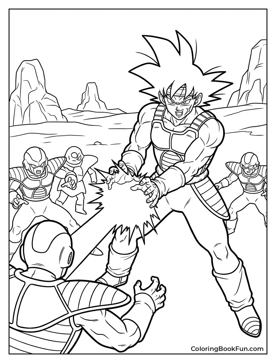 Bardock Battles in Armor