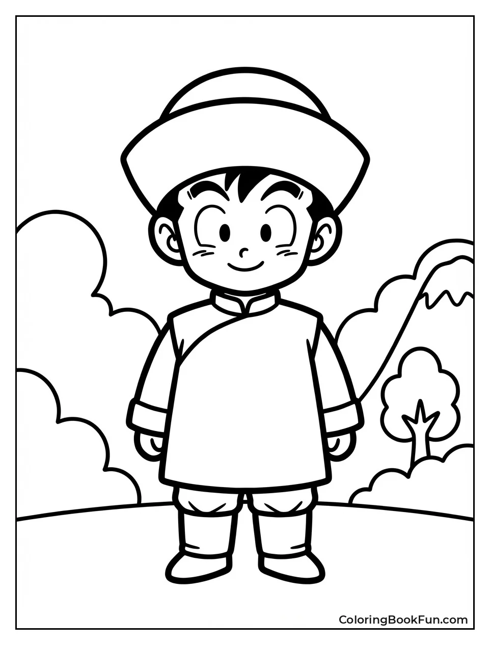 Kid Gohan Smiles Sweetly