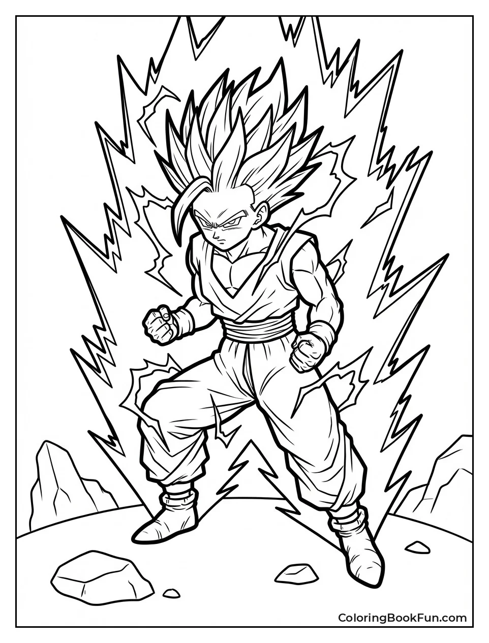 Gohan Rages Super Saiyan