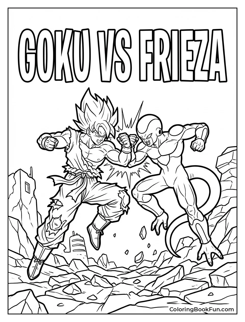 Goku Battles Frieza Hard