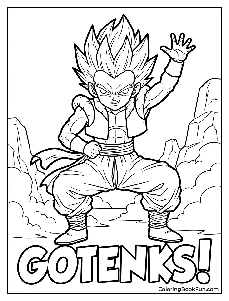 Gotenks Poses Playfully