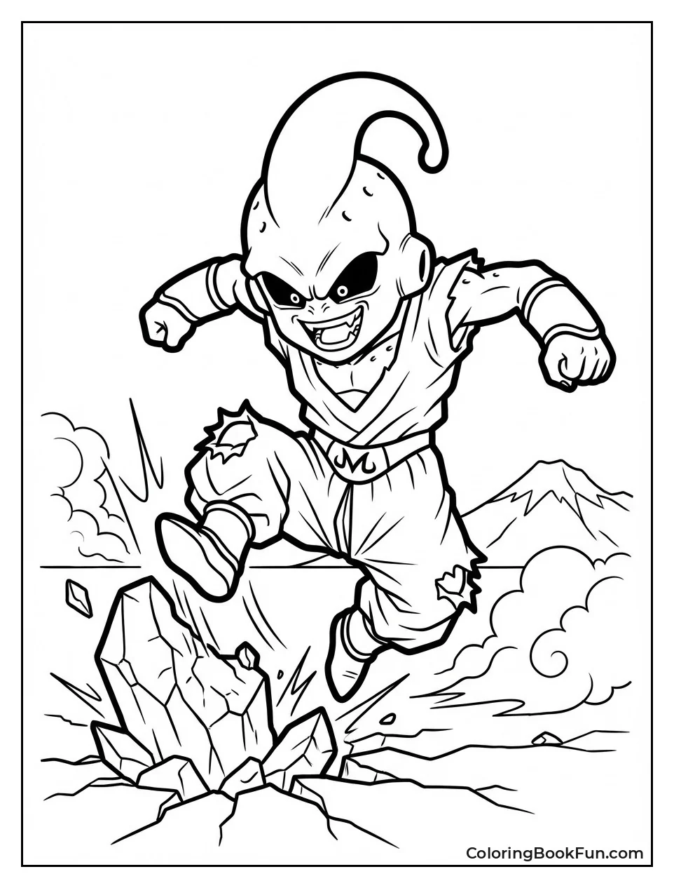 Kid Buu Rampages Wildly