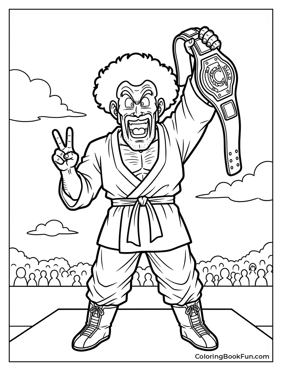 Mr Satan Lifts Belt