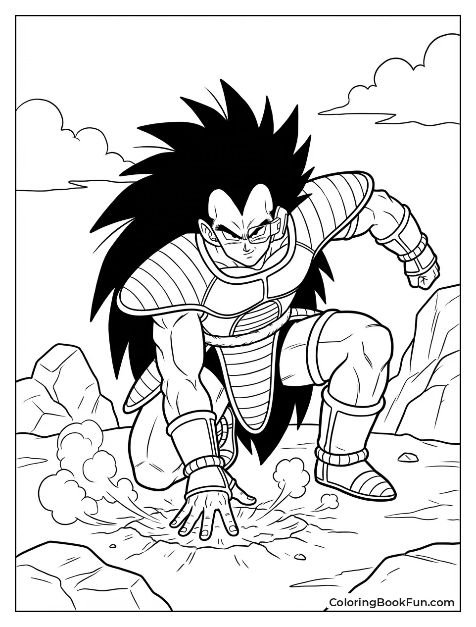 Raditz Lands Dramatically