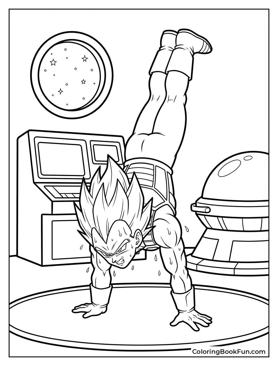 Vegeta Trains Hard Gravity